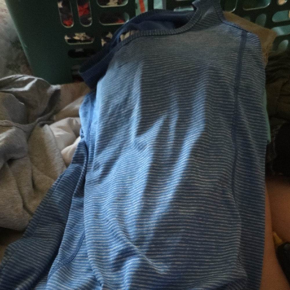 Danskin Blue and White Striped Tee